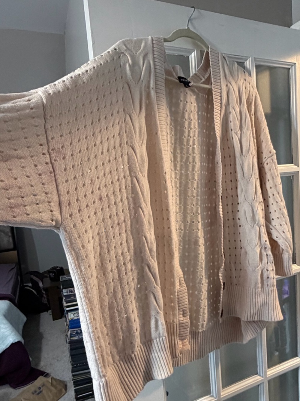 torrid Open-Knit Cardigan - Cream